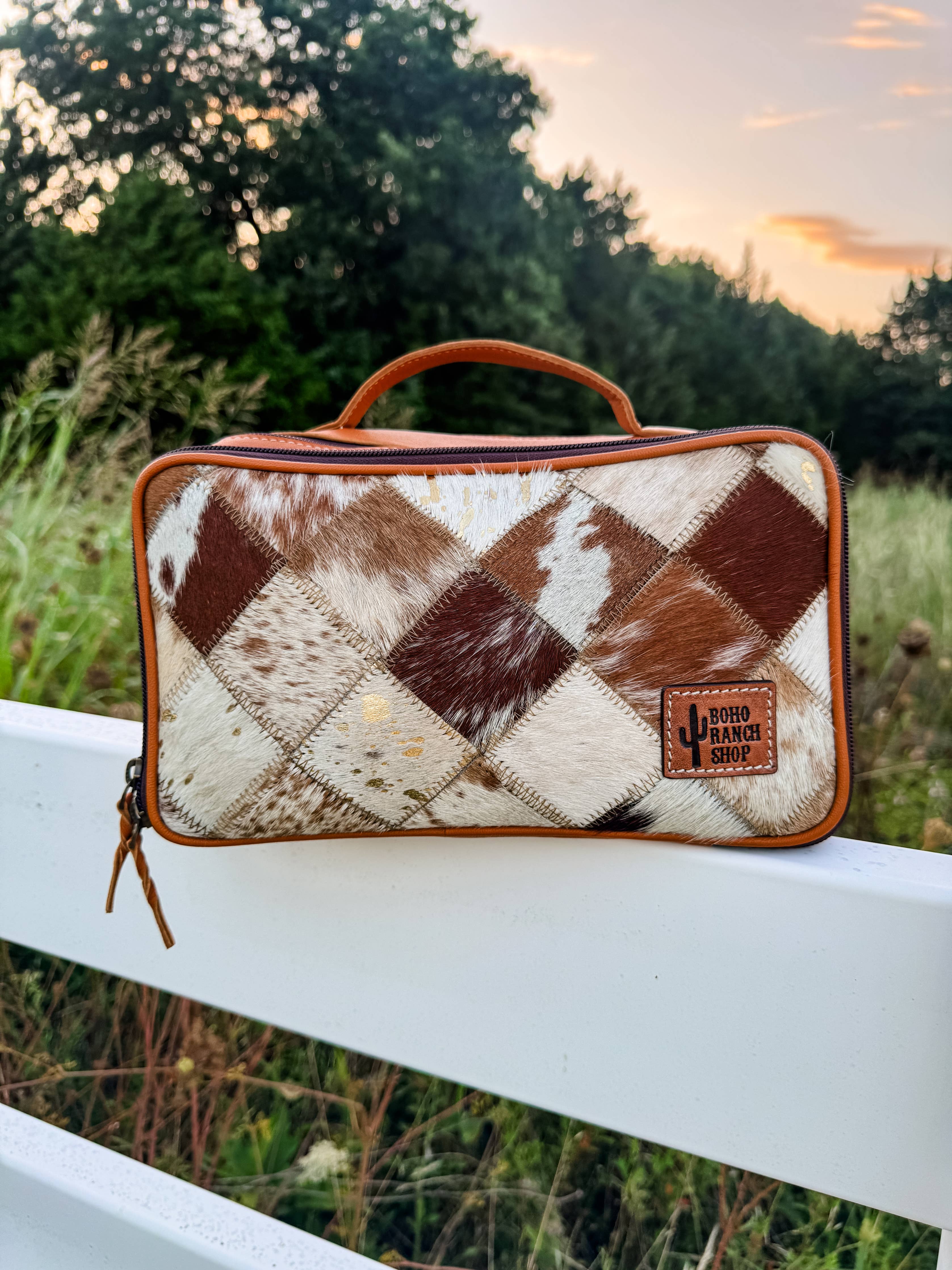 Cowhide Cosmetic Travel bag