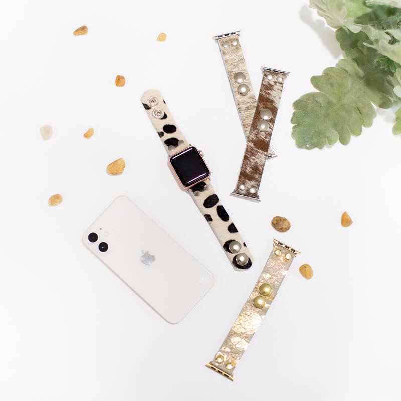 Apple Watch Band | Leather & Cowhide Fur  42/44/45