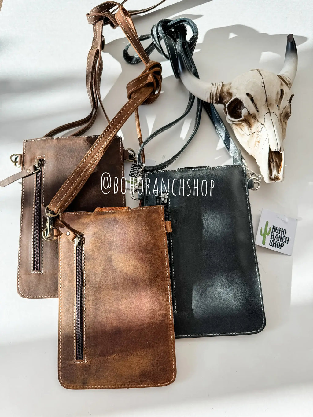 Tooled Leather Cowhide Crossbody