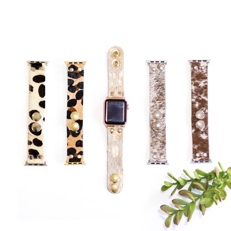 Apple Watch Band | Leather & Cowhide Fur  42/44/45