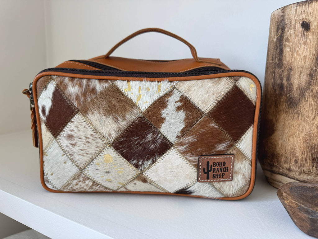 Cowhide Cosmetic Travel bag