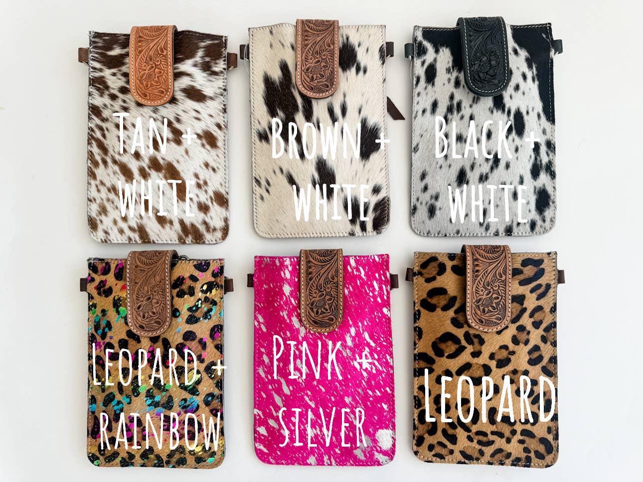 Tooled Leather Cowhide Crossbody