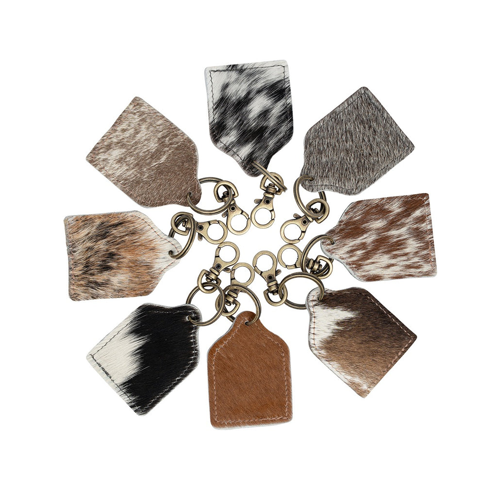 Natural Cowhide keychains