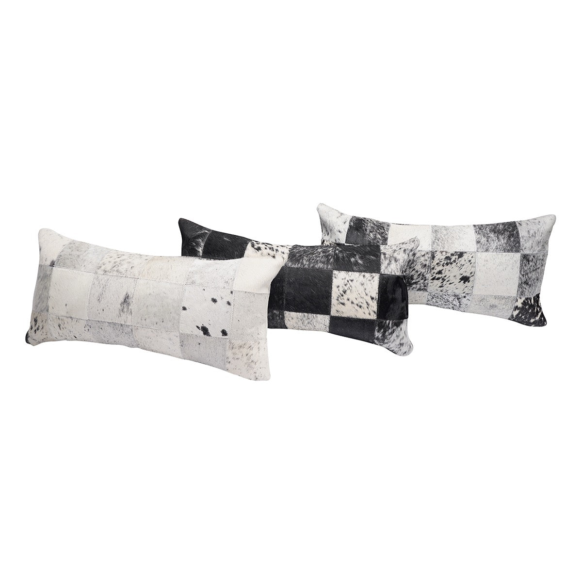 Natural Cowhide Black & White Salt & Pepper Patch