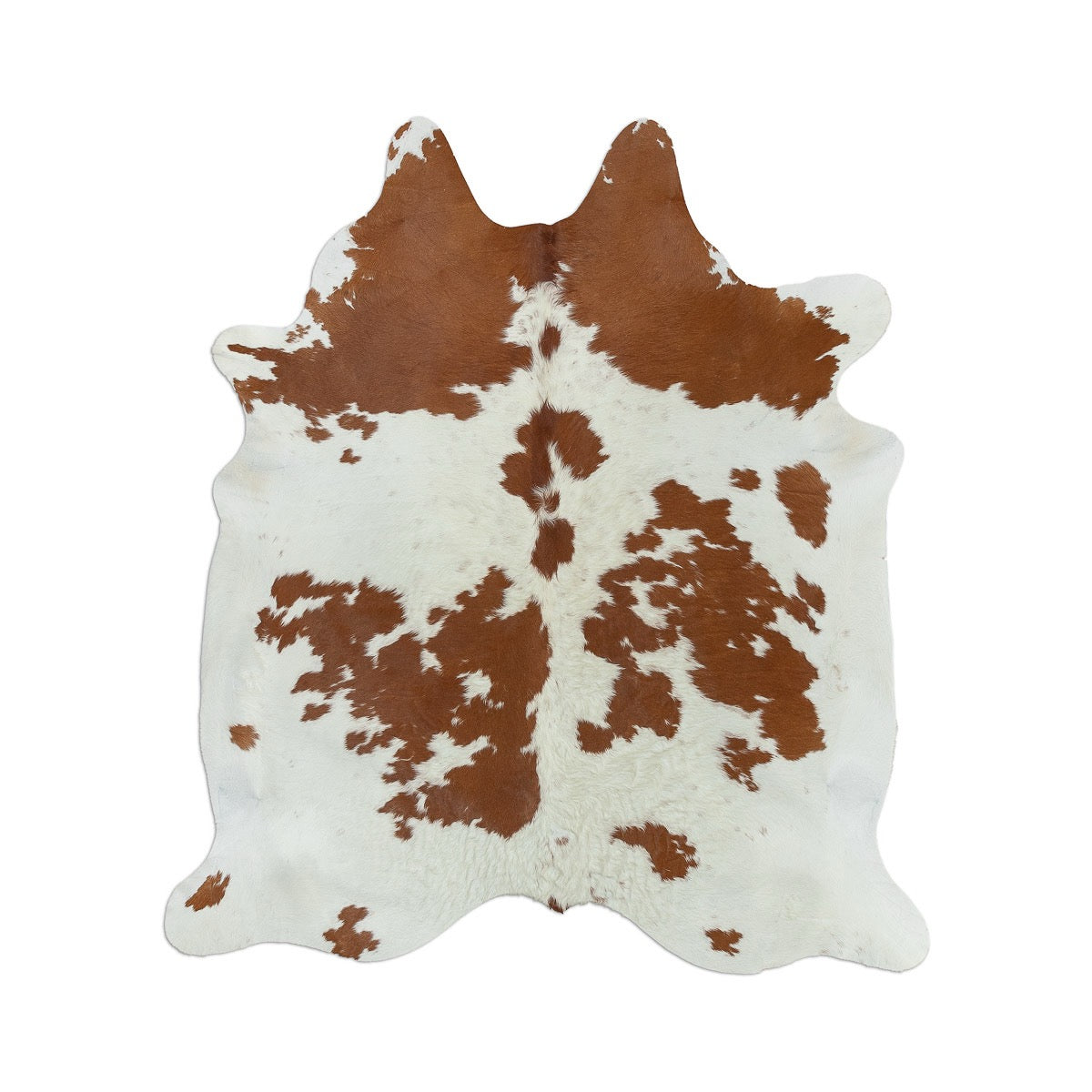 Natural Brown and White Cloudy Cowhide Medium