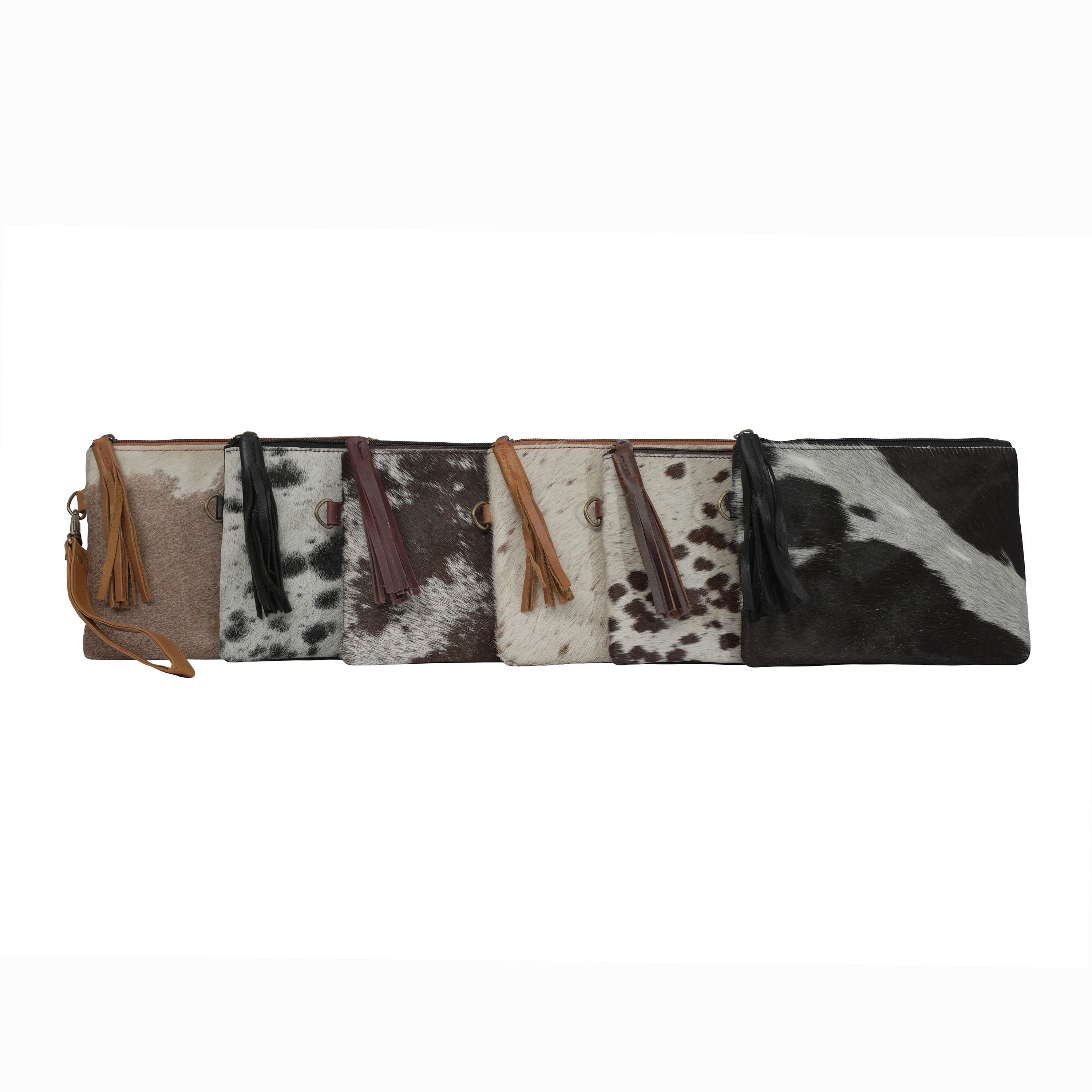 Small Cowhide Clutch with Tassel