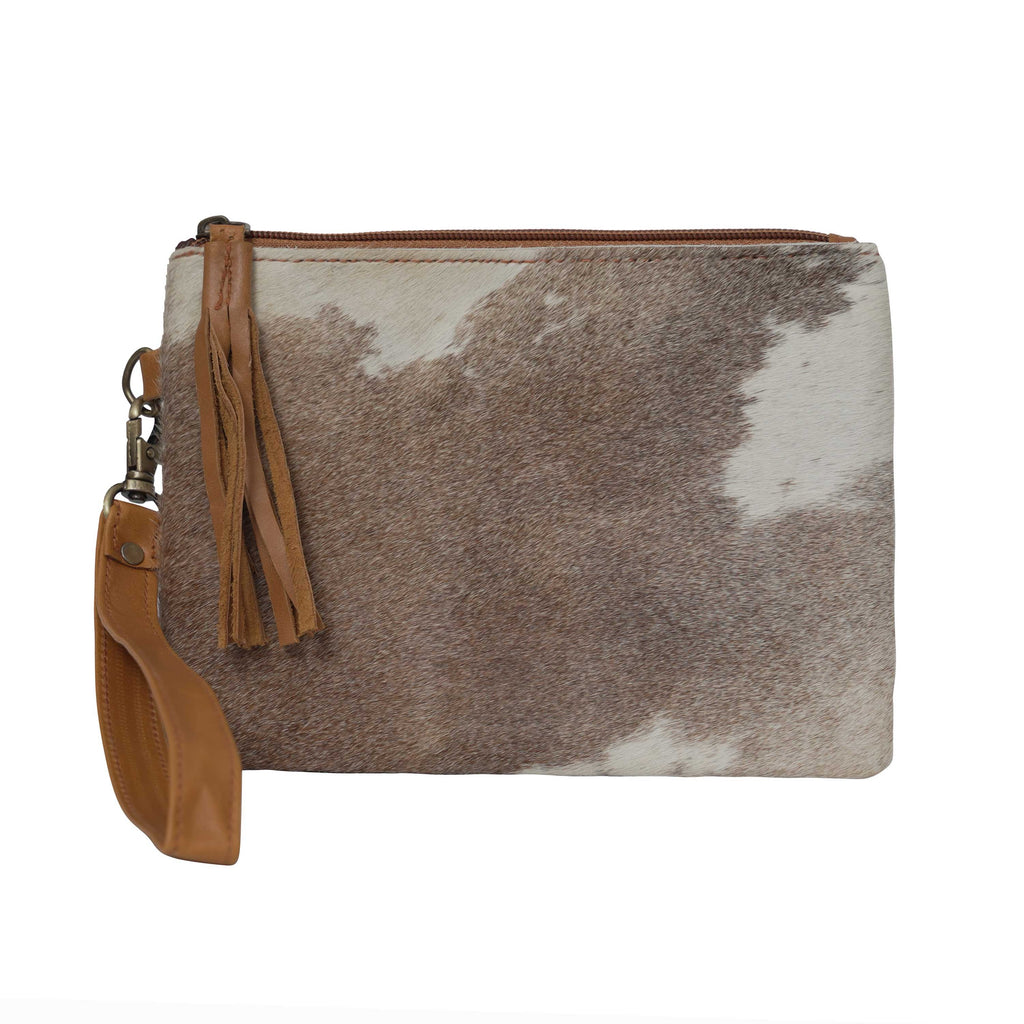 Small Cowhide Clutch with Tassel