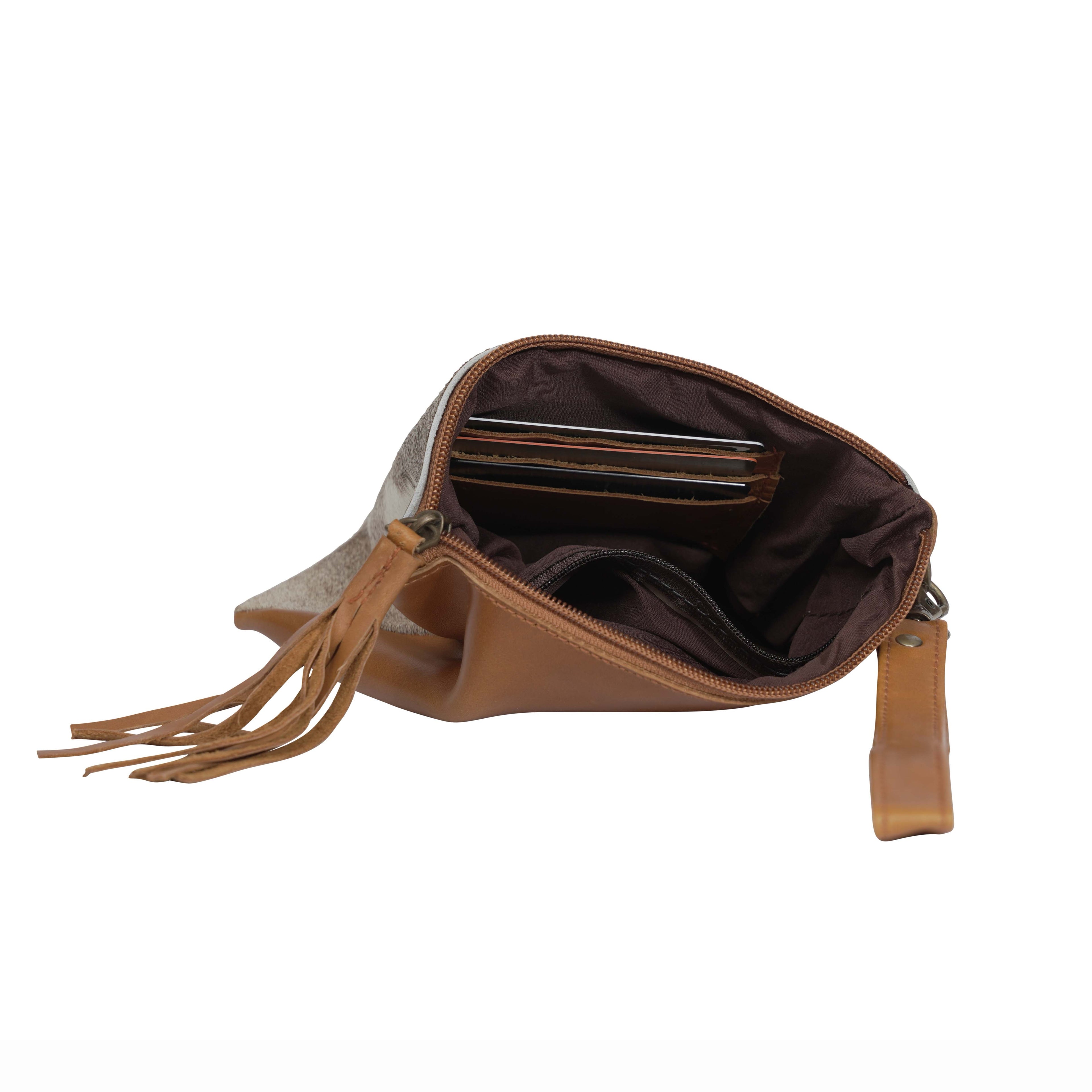 Small Cowhide Clutch with Tassel