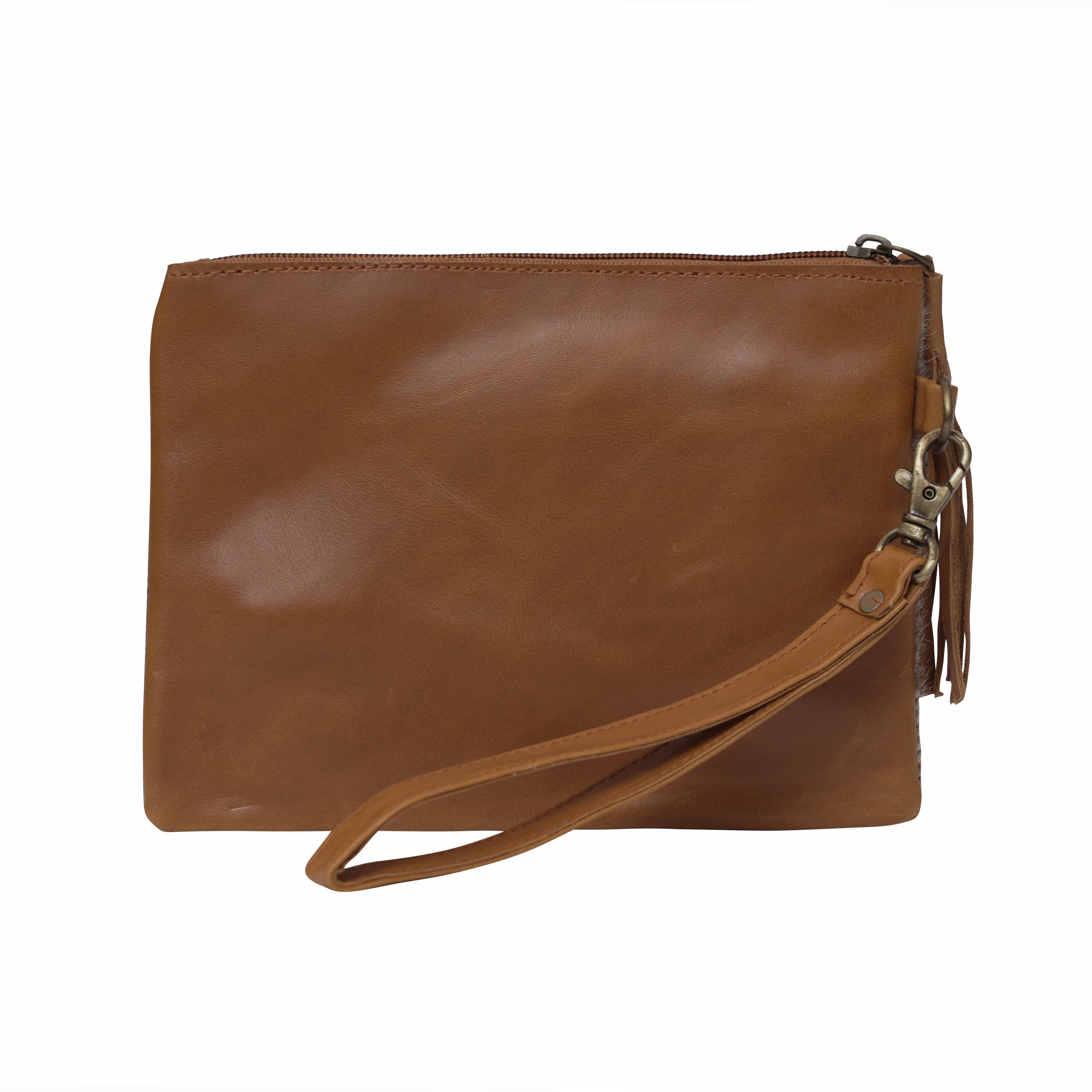 Small Cowhide Clutch with Tassel