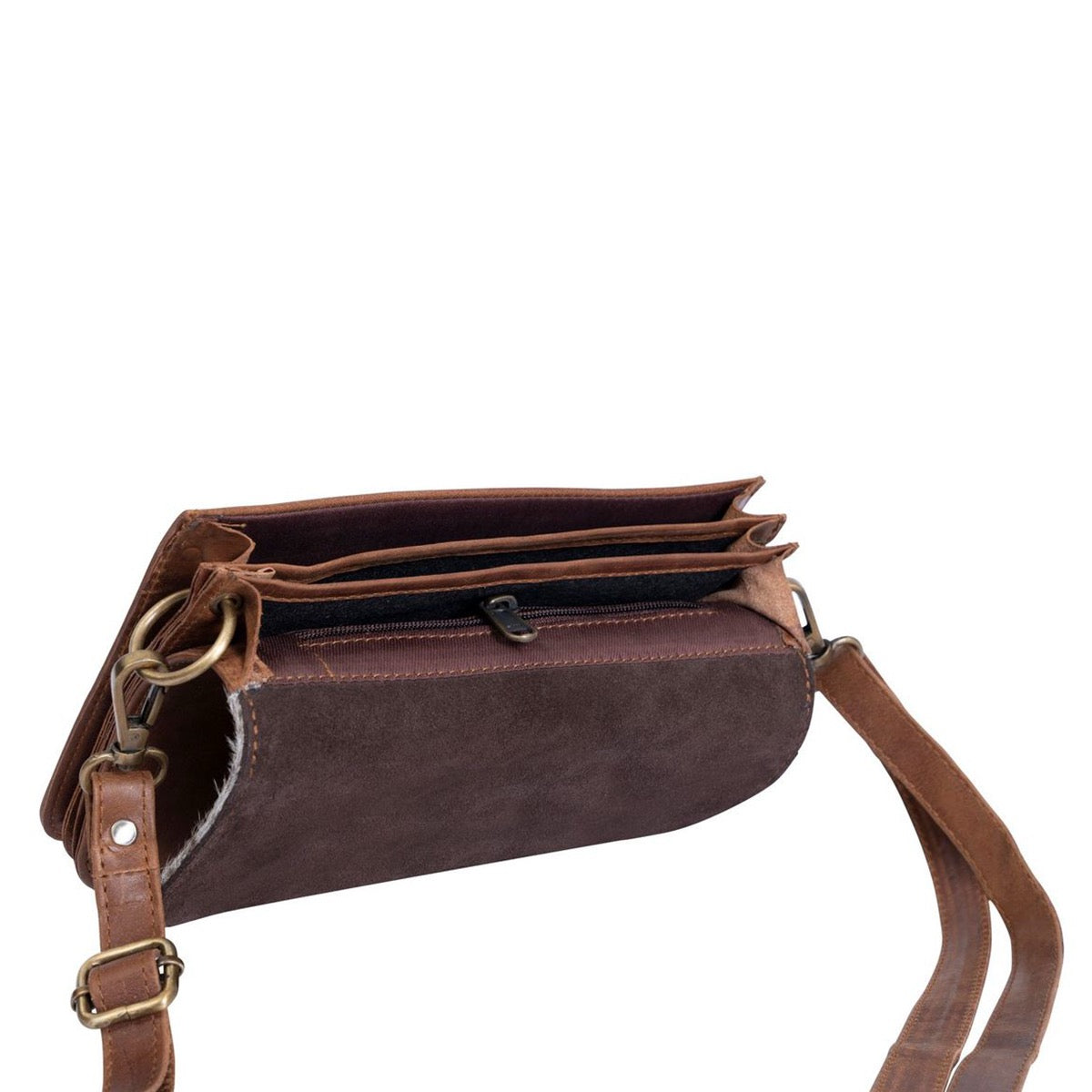 Natural Cowhide Accordion Envelope Purse