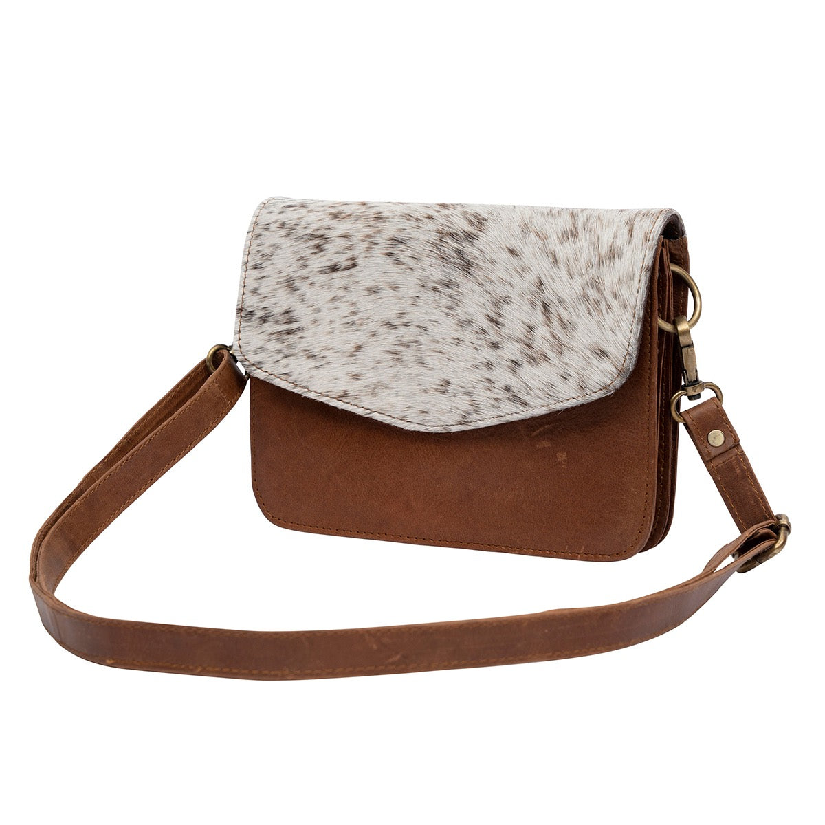 Natural Cowhide Accordion Envelope Purse