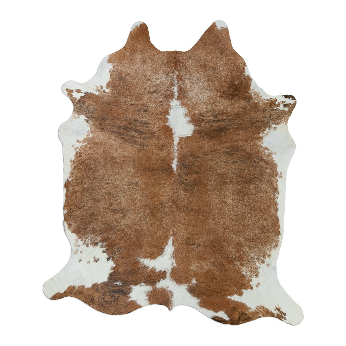 Natural Brown and White Cowhide