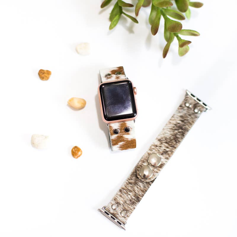 Apple Watch Band | Leather & Cowhide Fur  42/44/45