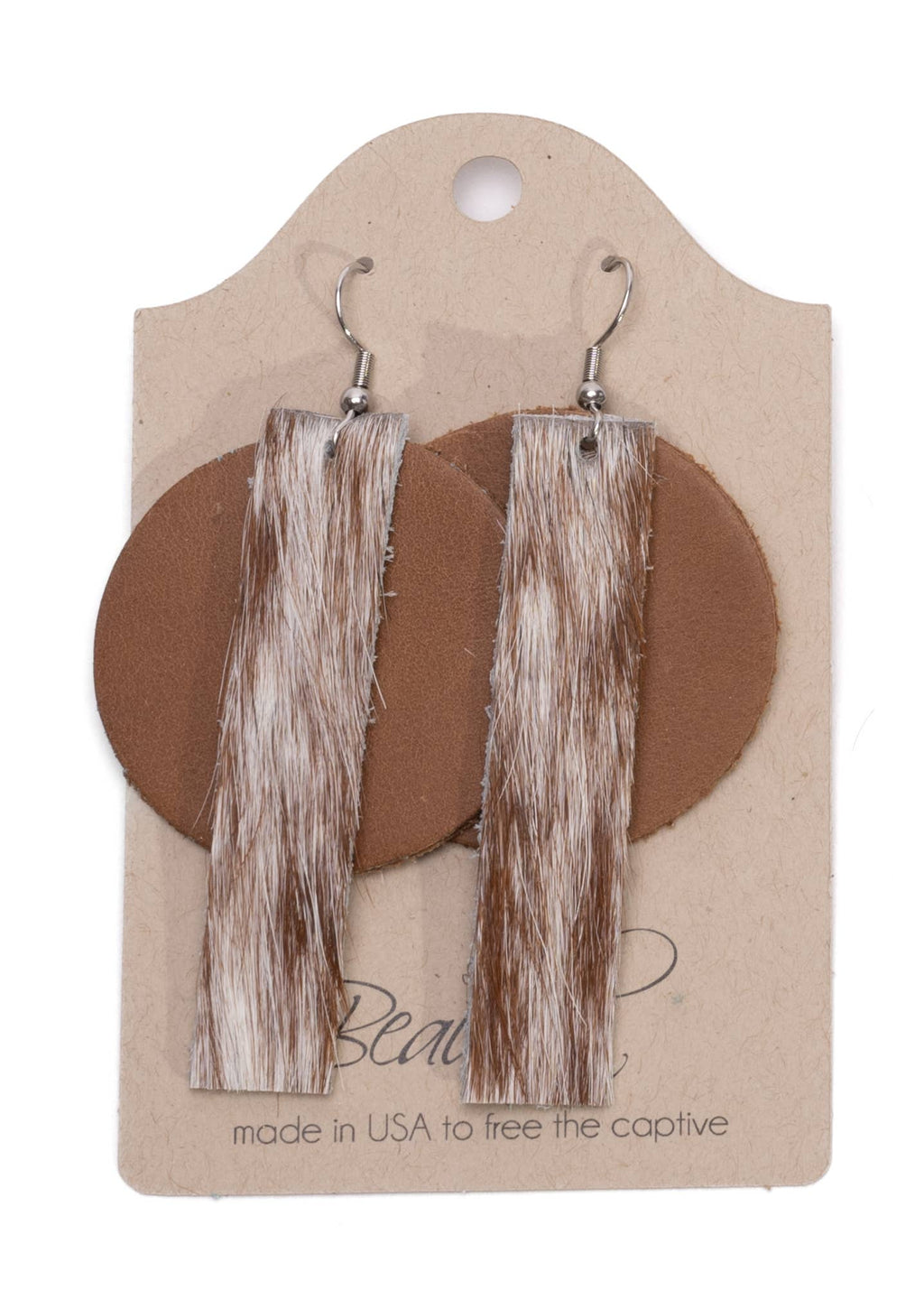 York Modern Dangle Earrings In Leather